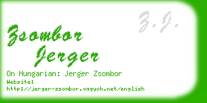 zsombor jerger business card